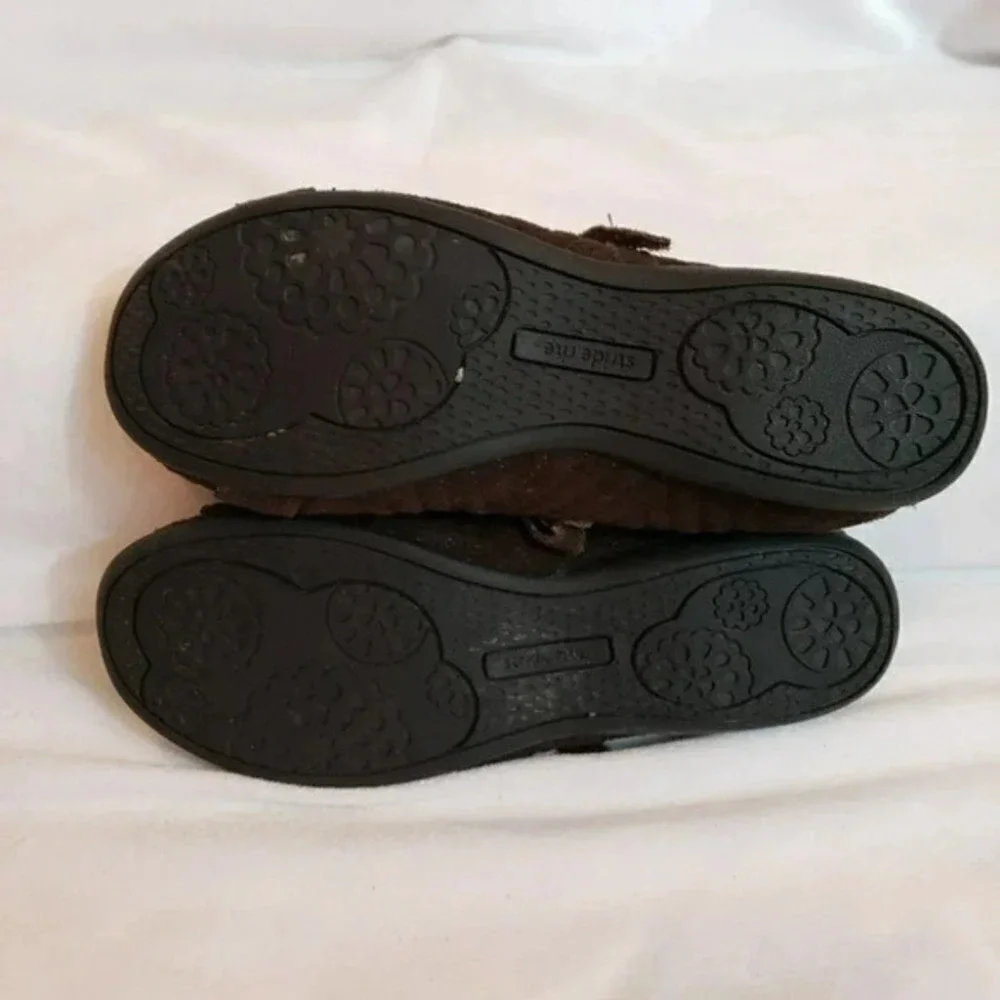 Vintage Stride Rite Darcy Girls 5W Brown Suede Maryjanes Retro‎ Y2K Concert